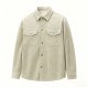 Two-way casual men’s jacket, slim-fit short length, stylish knitted shirt for spring and autumn