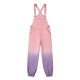 Pink-to-Purple Ombre Denim Overalls with Cuffed Legs