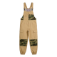 Khaki & Camo Patchwork Cuffed Overalls