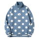 Light Blue & White Polka Dot Baseball Jacket