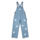 Light Blue Denim Overalls with White Star Patches